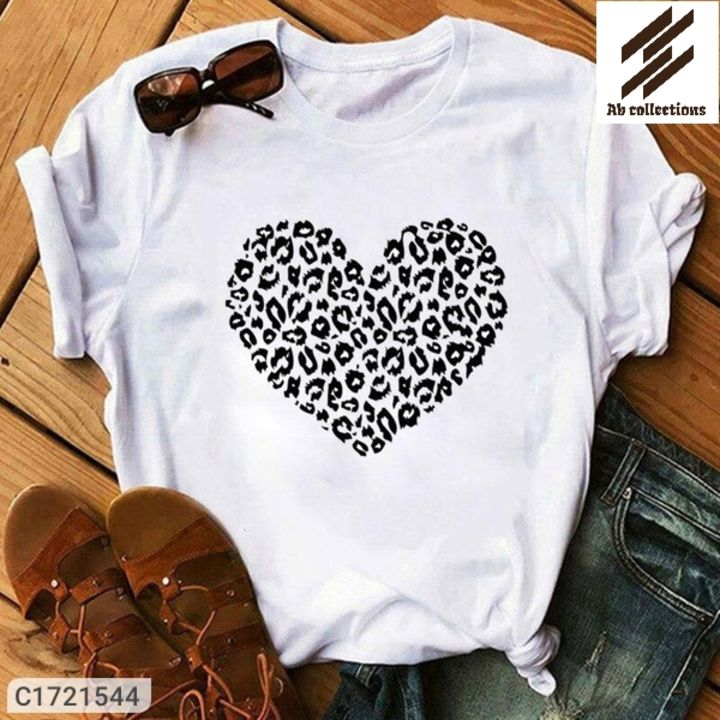 Women's Cotton Polyester Blend Graphic Print T-Shirt uploaded by business on 7/15/2021