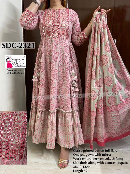 Post image *SDC COLLECTIONS *✨
*LAUNCH - 15th July 2021* Elegant range from SDC COLLECTIONS. 


*👉🏻❌ DO NOT ACCEPT THE PRODUCT WITHOUT SDC BRAND TAGS, TAPE &amp; CODES!! ❌👈🏻*
*Note- Beware of replicas &amp; cheap quality products**No bookings without payment *.*Quality &amp; commitment you can trust*
*Regards SDC collections*