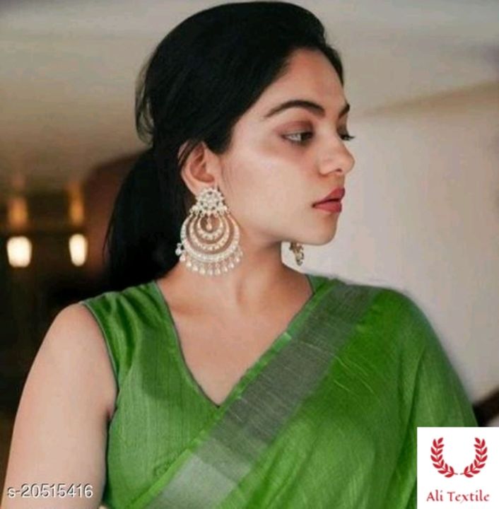 Linen saree uploaded by Ali Textile on 7/15/2021