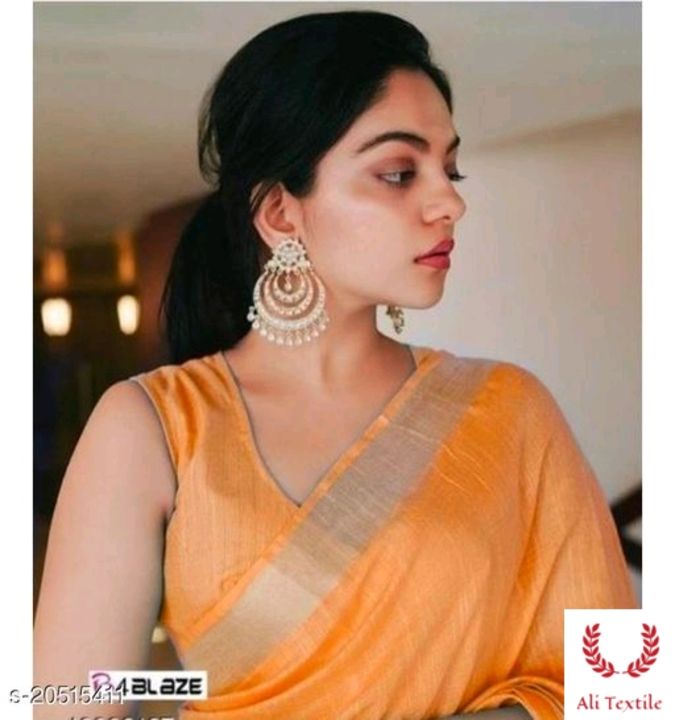 Linen saree uploaded by business on 7/15/2021