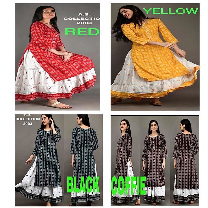 Kurti with skirit uploaded by business on 8/22/2020