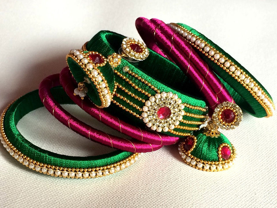 Silk Thread Bangles  uploaded by Sezs Bangles on 7/15/2021