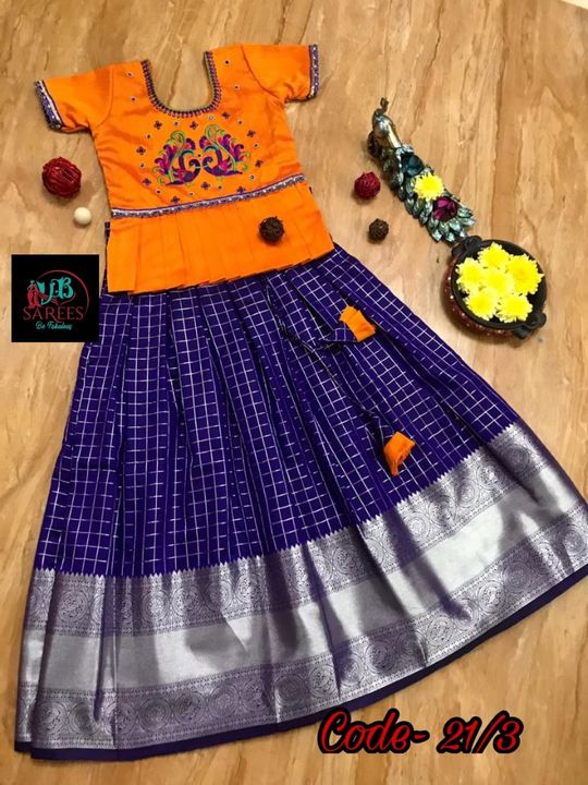 Kids pattu pavadai uploaded by VJoe Fashion on 7/15/2021