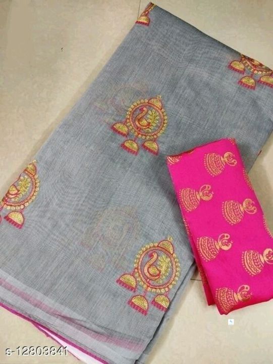 Chanderi cotton saree uploaded by business on 7/16/2021
