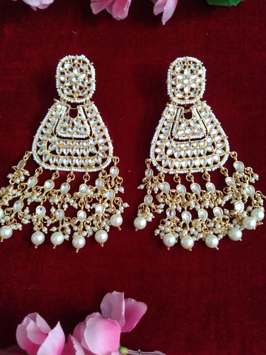 Kundan earrings uploaded by business on 7/16/2021