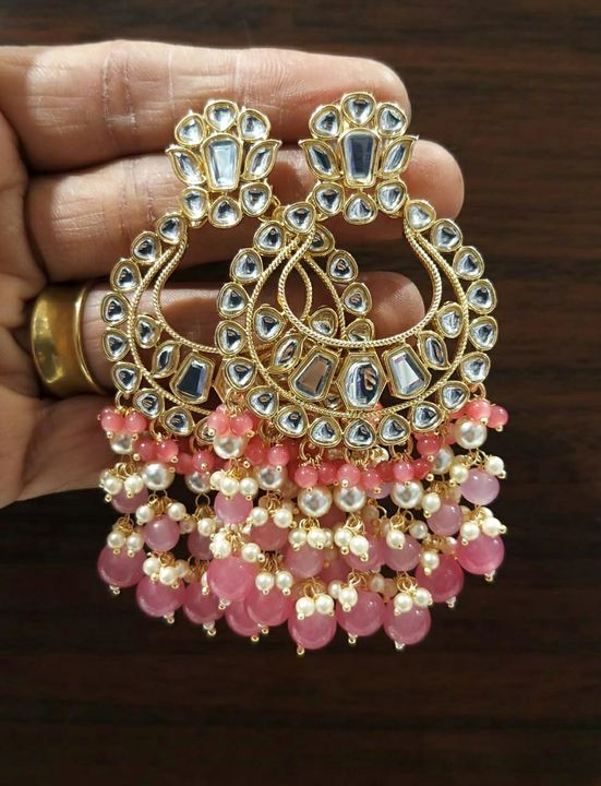 Kundan earrings uploaded by business on 7/16/2021