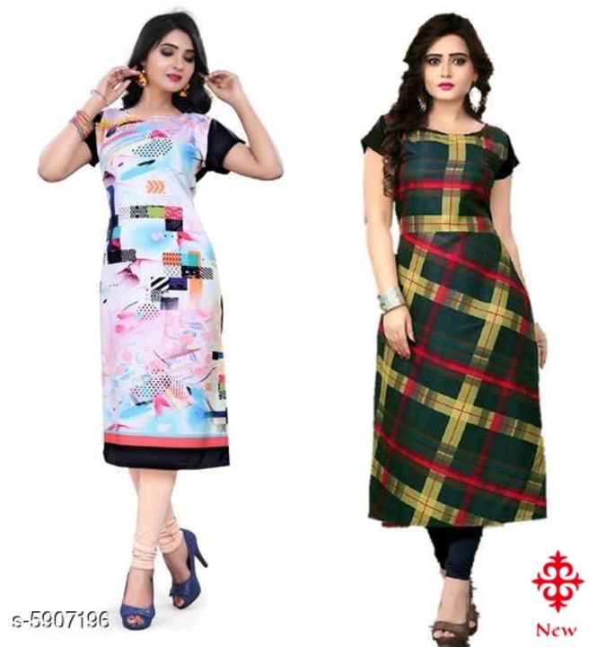 Women's Crepe Printed Kurti Combo of 2 uploaded by Fashion on 7/16/2021