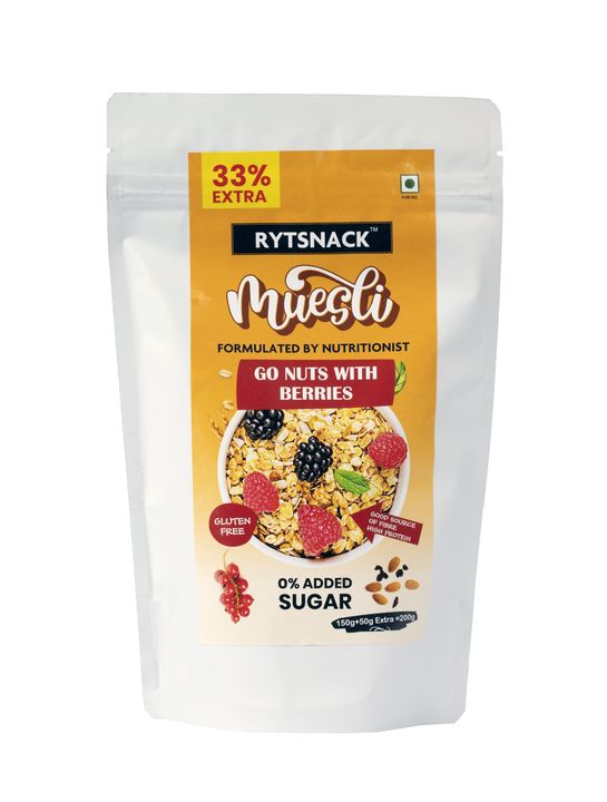 Post image High protein plant based Breakfast muesli.
Loaded with nuts &amp; berries will make you go full for next 6 hours as our muesli is high in protein.
Very good breakfast post workout for early recovery