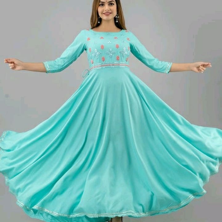 Rayon embroidered kurtis uploaded by business on 7/17/2021
