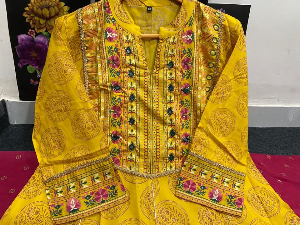 Flared kurti with printed plazo with dupatta uploaded by The_indramanjul_fashion on 7/18/2021