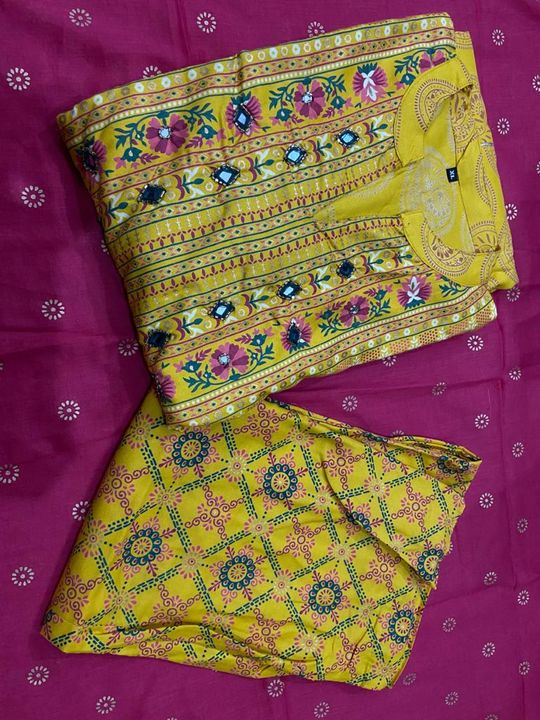 Flared kurti with printed plazo with dupatta uploaded by The_indramanjul_fashion on 7/18/2021