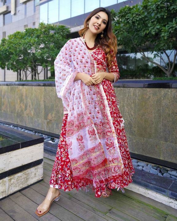Kurti with printed pant uploaded by business on 7/18/2021