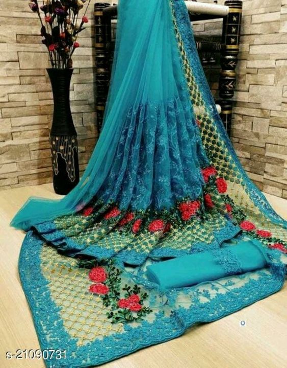 Net saree uploaded by Rashi's fashion on 7/18/2021