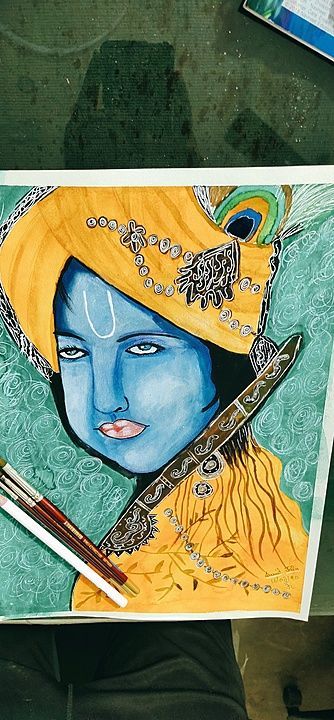 Krishna art  uploaded by Sumit jain art on 8/23/2020