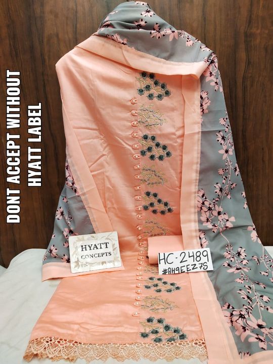  jaam  cotten embroidery suit   uploaded by punjabi suits on 7/19/2021