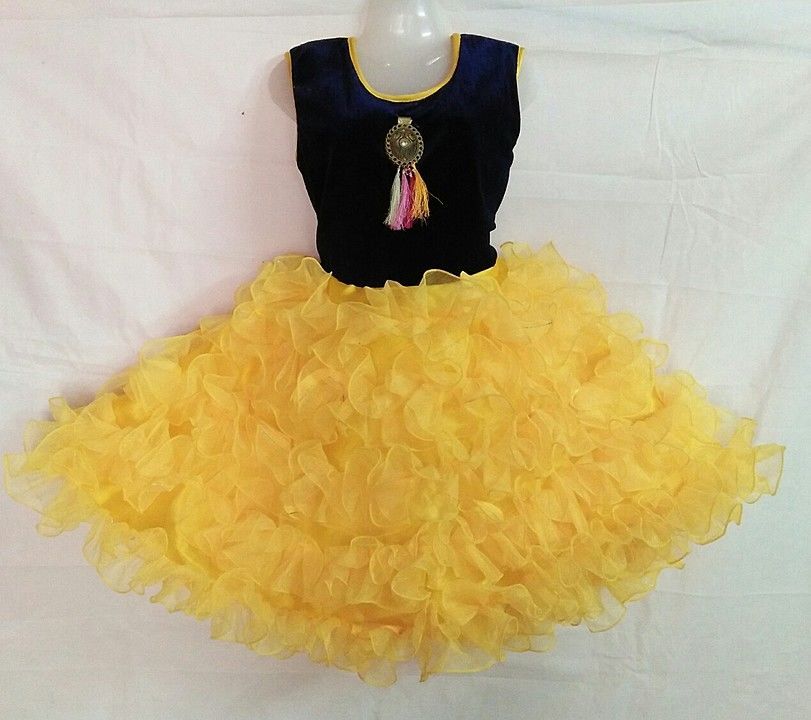 Girls party wear frock , size : (20-30) uploaded by RED ROSE FASHION on 8/23/2020