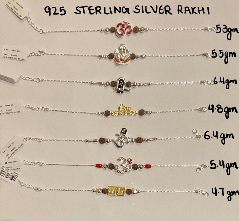Sterling 92.5 silver rakhi uploaded by Silver Seas on 7/19/2021