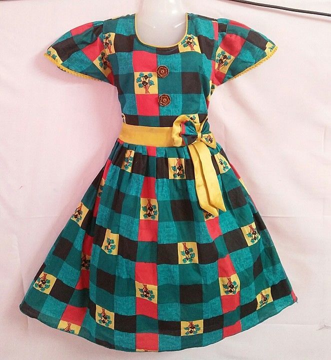 girls cotton frock , size :(20-30) uploaded by RED ROSE FASHION on 8/23/2020