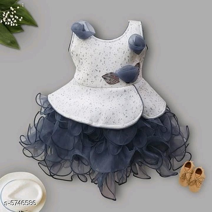 Baby grey frock uploaded by business on 8/23/2020