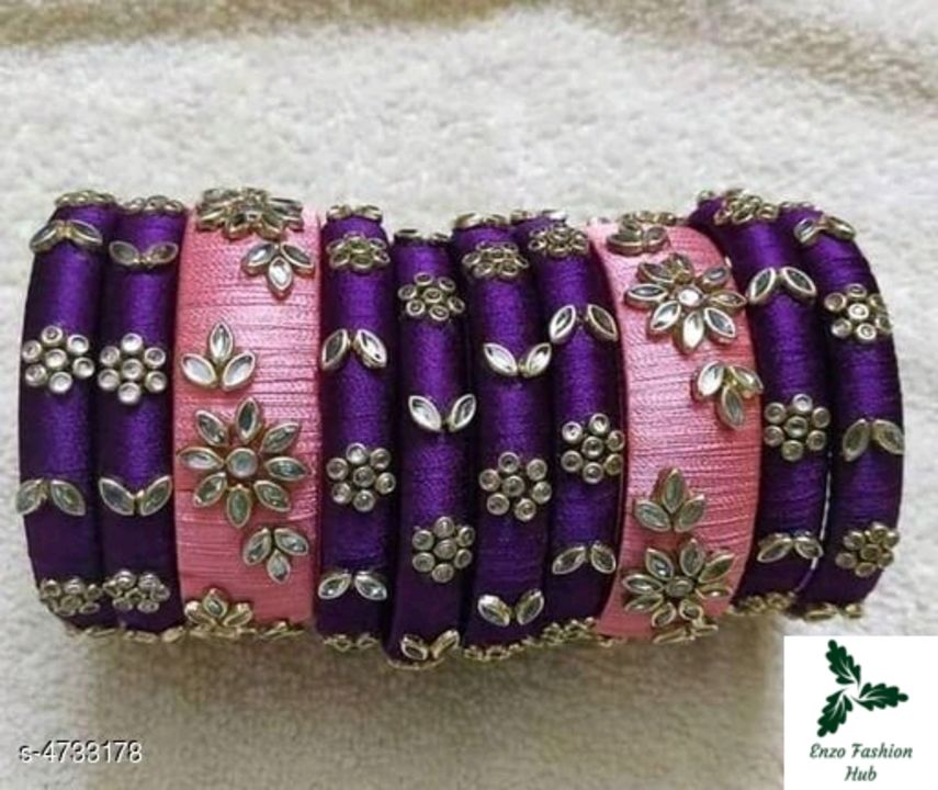 Product Name: *Stylish Women's Silk Thread Bangles uploaded by business on 7/19/2021