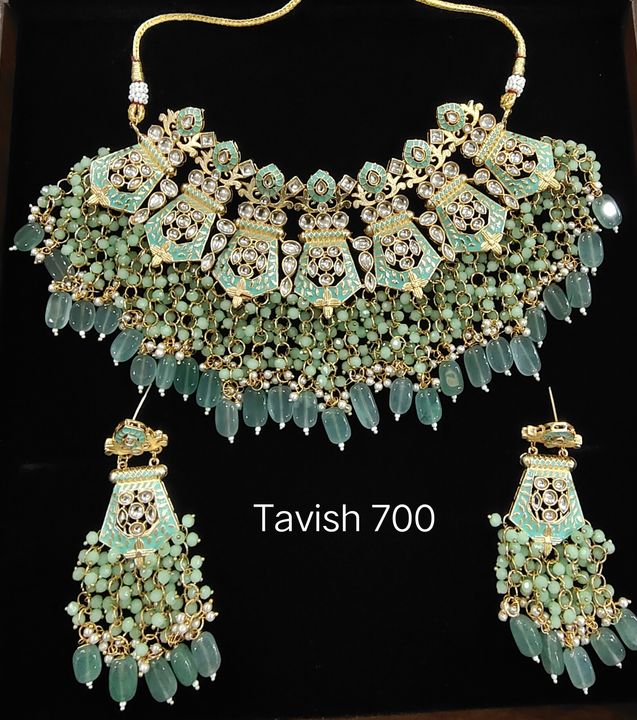 Meenakari kundan necklace uploaded by Tavish Jewels on 7/19/2021