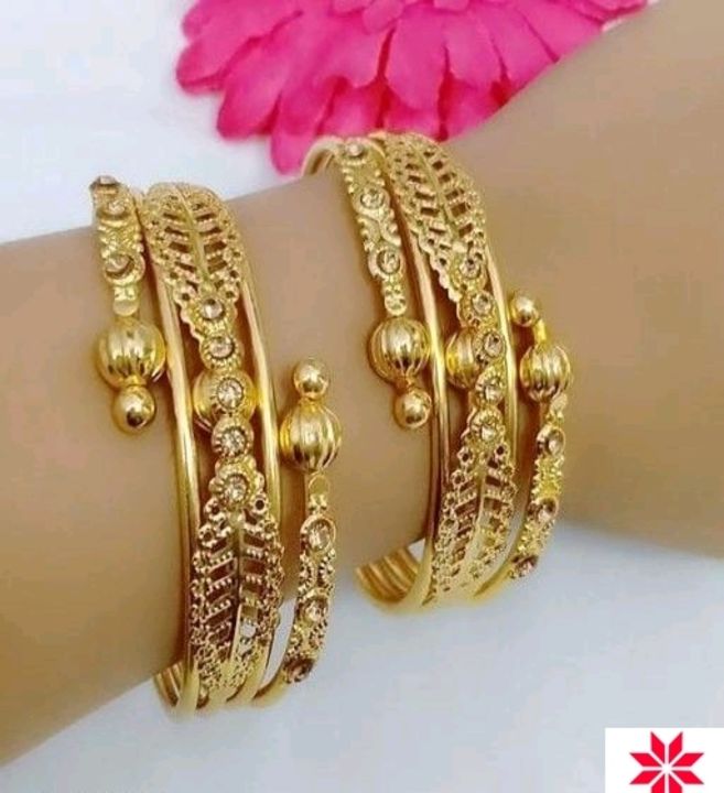 Gold plated bangles  uploaded by business on 7/19/2021
