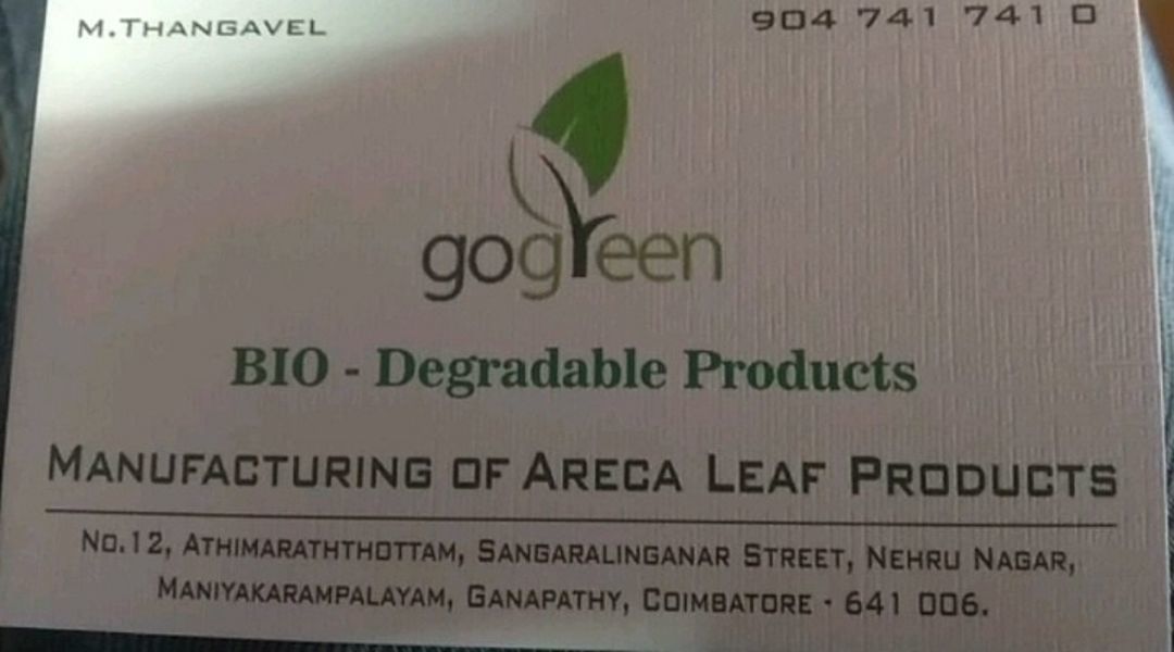 Go green bio -degradable products