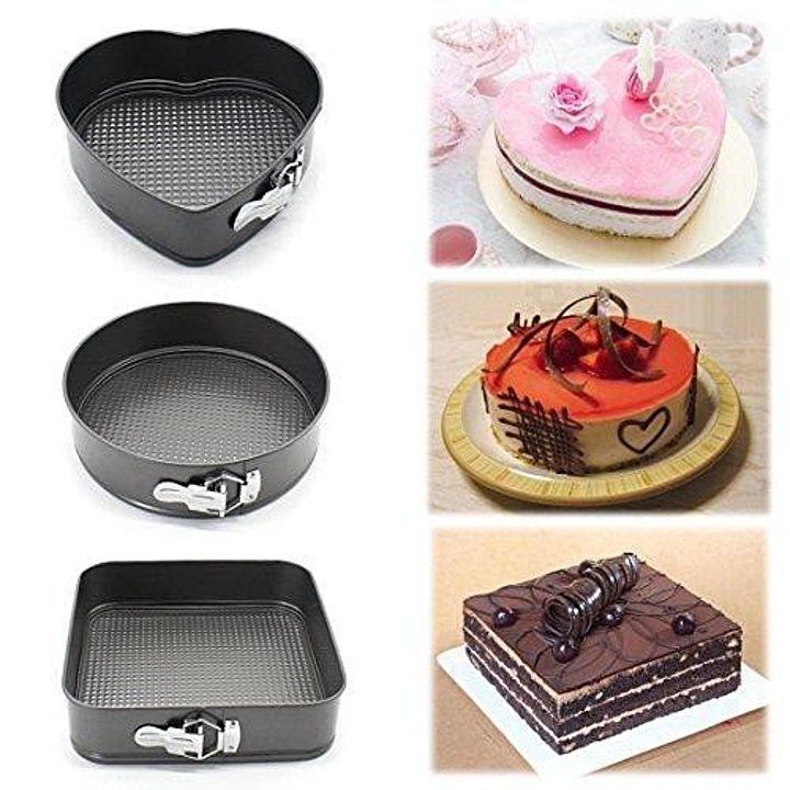 3 Pcs Cake Mould Heart, Square, Round uploaded by business on 5/29/2020