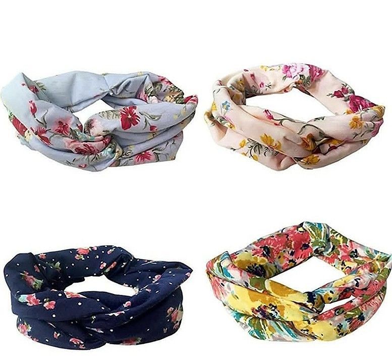 Womens printed fabric wrap knot harbands -pack of 4  uploaded by business on 8/23/2020