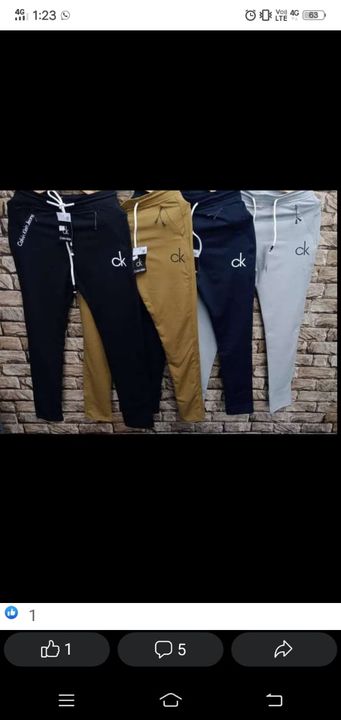 Post image I want 5 Pieces of I need 5 piece track pants with Nike and addidas logo with in Rs. 125.
Below is the sample image of what I want.