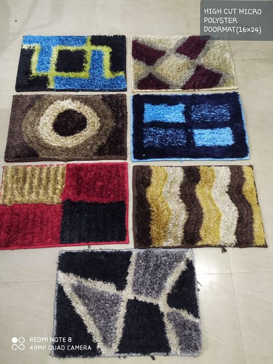 Post image _*NEW ADDITIONS++++_** 16×24 DOORMAT**👉🏻Fabric :: 100% Handloom shaggy mat 👉🏻Size :: 16x24  👉🏻Pack Weight :: 300g 👉🏻Designer Mat 👉🏻Smooth and Shiny material 👉🏻Water Absorb capacity For order and queries whatsup me 7419223200