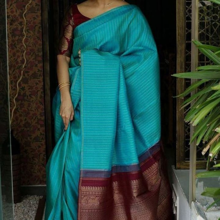 Soft Silk saree with Blouse Piece uploaded by Wonder Women on 7/20/2021