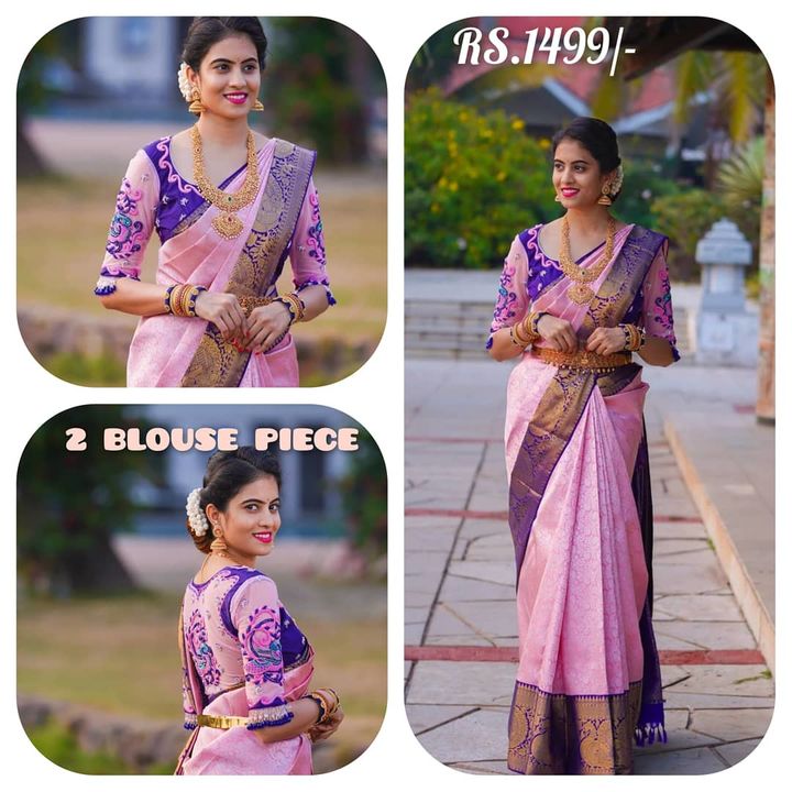Soft Lichi Silk Saree With Blouse uploaded by Wonder Women on 7/20/2021