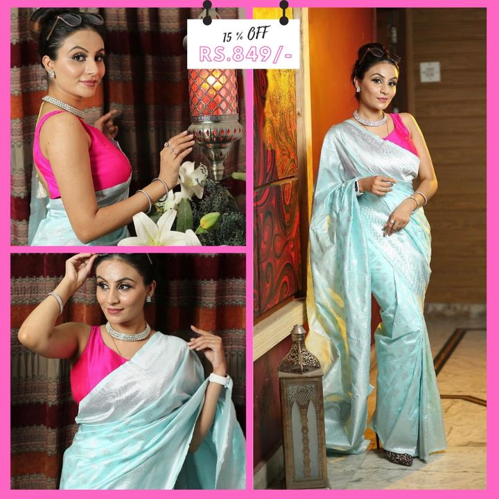 Soft Lichi Silk Saree With Blouse uploaded by business on 7/20/2021