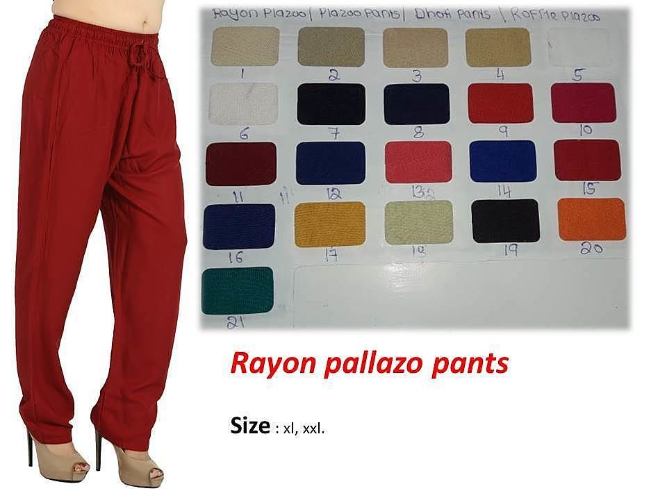 Rayon pallazo pants uploaded by business on 8/23/2020