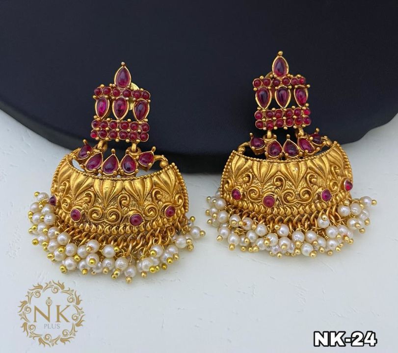 Gold earrings uploaded by Aai Ekvira Shopping on 7/20/2021
