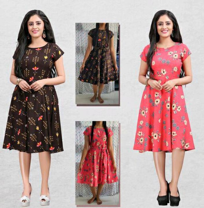 Post image Beautiful printed crape dresses combo 2550/- only free shipping cod acceptedOrder book on my WhatsApp 8130901976Join my group for new collection everyday 👇https://chat.whatsapp.com/DPvwmuXKurMH11kZRUJ9Us
