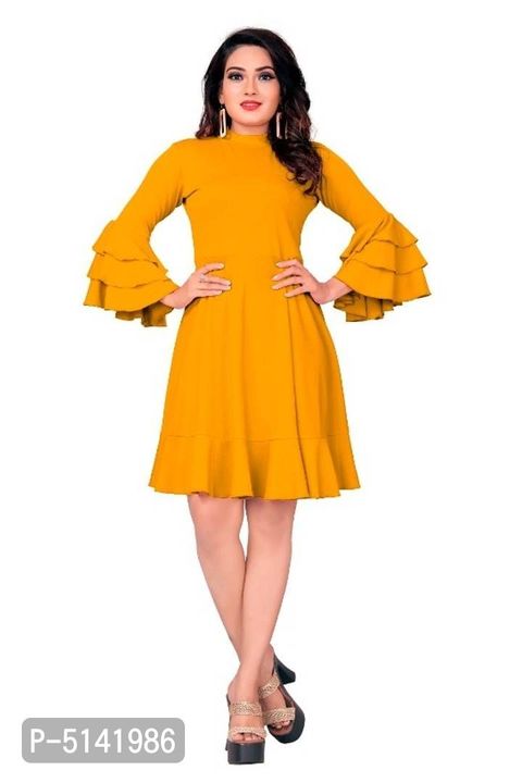 Stylish Solid Fit and Flared Dress uploaded by Premium shop 16 on 7/20/2021