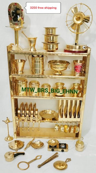 Post image Brass material Bhatkuli kitchen set for your small kid
Weight 2 KG