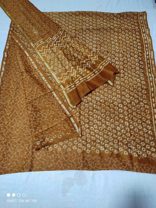 Pure chanderi block printed suit uploaded by business on 7/21/2021