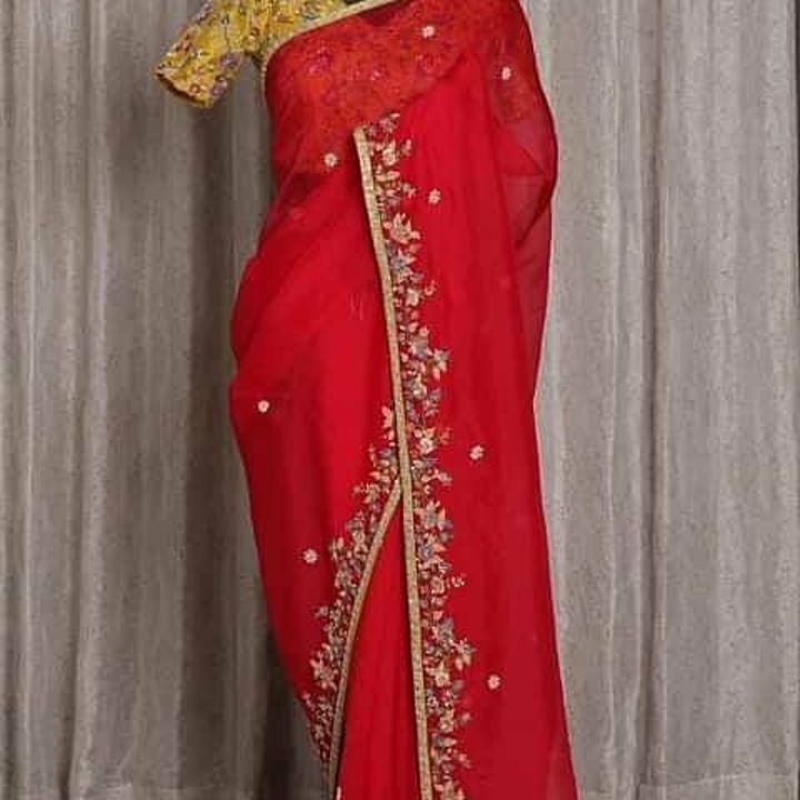 Organza saree uploaded by business on 7/21/2021