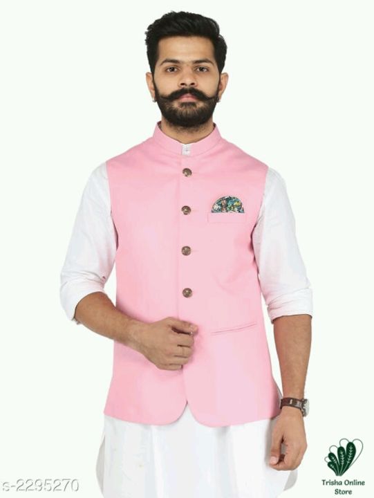 Men's Stylish Cotton Viscous Blend Printed Ethnic Jackets uploaded by Trisha Online Store on 7/21/2021
