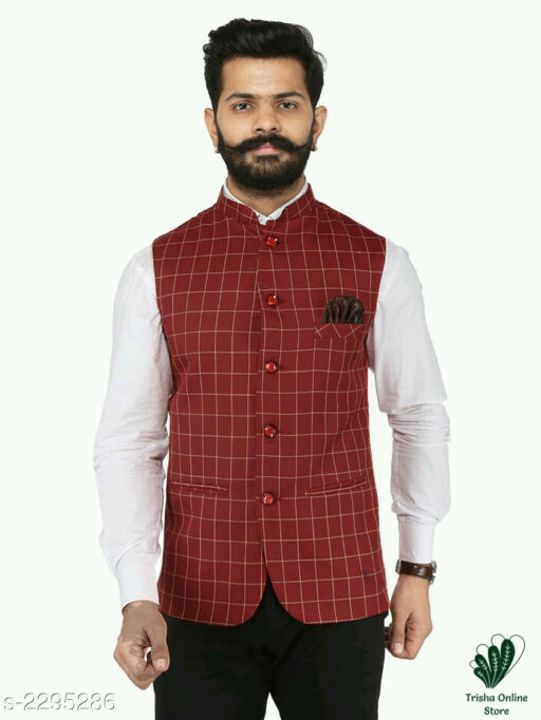 Men's Stylish Cotton Viscous Blend Printed Ethnic Jackets uploaded by Trisha Online Store on 7/21/2021