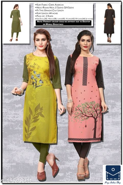 Fashionable kurtis uploaded by Priya Online Shop on 7/22/2021