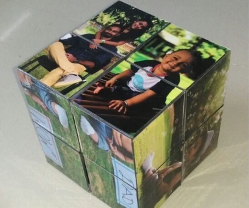 Wooden magic photo cube uploaded by Handmade products on 7/22/2021