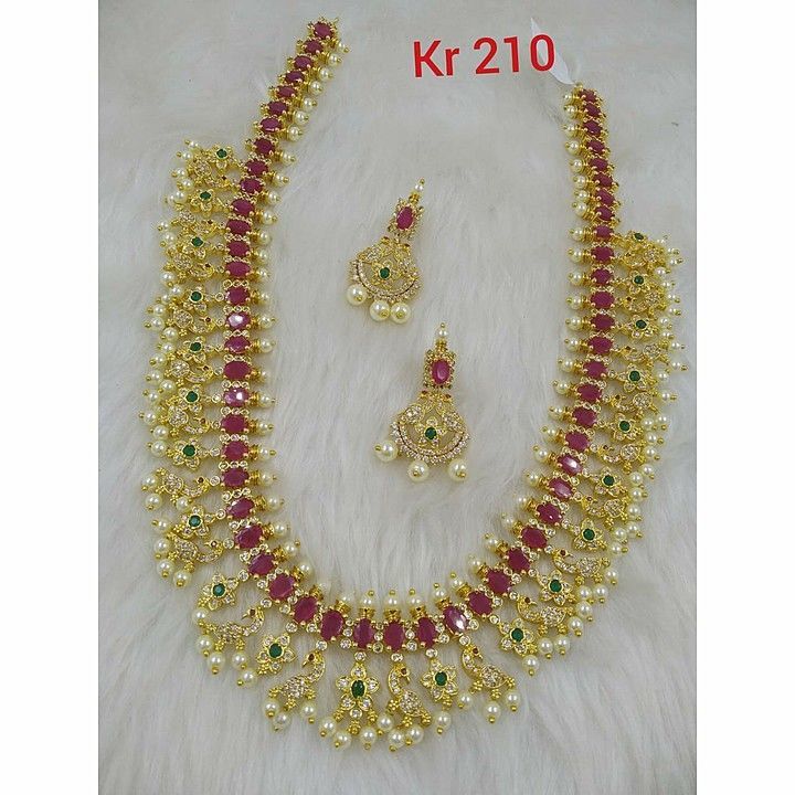 Guttapusalu red and green stones collection uploaded by Collections on 8/24/2020