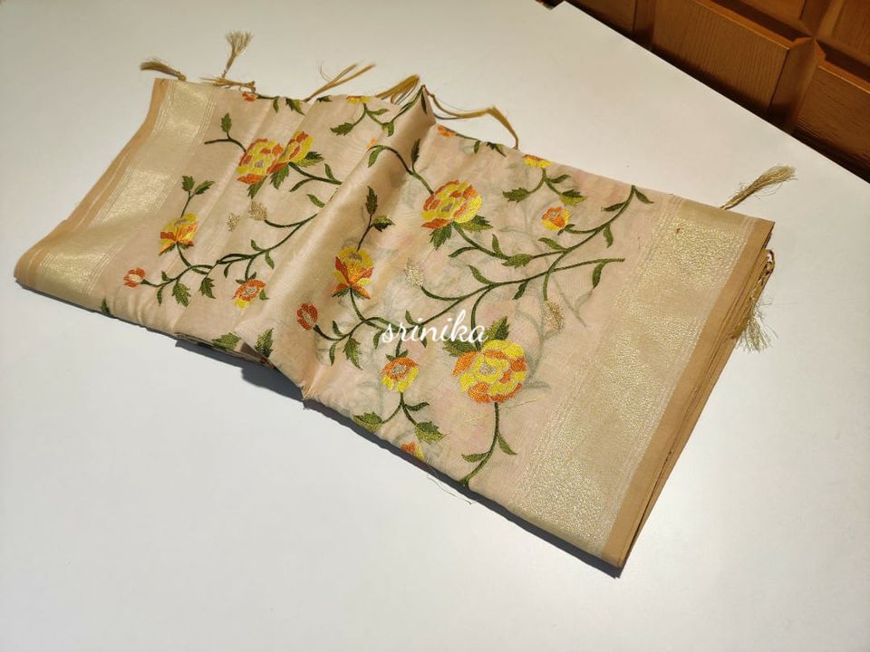 Pure Muslin saree uploaded by business on 7/22/2021
