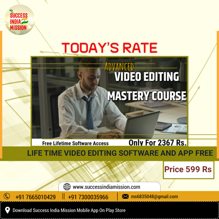 Video Editing Mastery Course uploaded by Mr Mukesh Saini Success India Missi on 7/22/2021