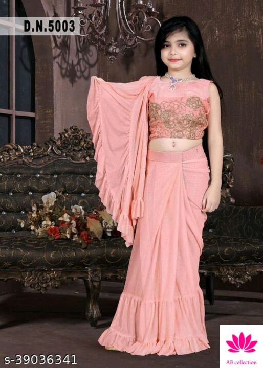 Designer Girls Sarees uploaded by AB collection on 7/22/2021