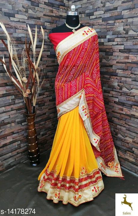 Adrika Drishya Sarees

Saree Fabric: Georgette
Blouse: Separate Blouse Piece
Blouse Fabric: Dupion S uploaded by business on 7/22/2021